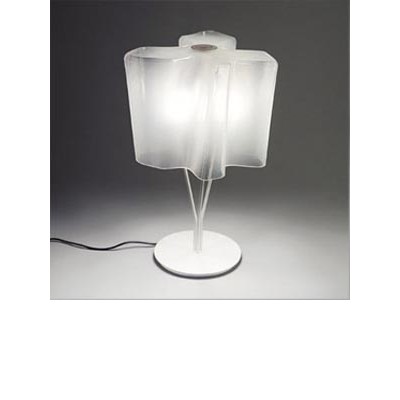 LOGICO TAVOLLO Stolní lampa, těleso kov, povrch šedostříbrná, sklo satinované, pro žárovku 3x60W, E27, A60, 230V, IP20, stínidlo: 400x400x310mm, h=640mm