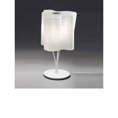 LOGICO MINI TAVOLO Stolní lampa, těleso kov, povrch šedostříbrná, sklo satinované, pro žárovku 3x28W, E14, 230V, IP20, stínidlo: 280x280x220mm, h=440mm