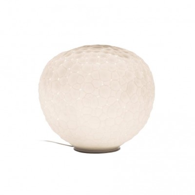 METEORITE TAVOLO Stolní lampa, základna kov, difuzor sklo foukané bílé, pro žárovku 1x150W, E27, A60, 230V, IP20, tř.2. d=350mm, h=307mm, základna d=120mm, stmívatelná