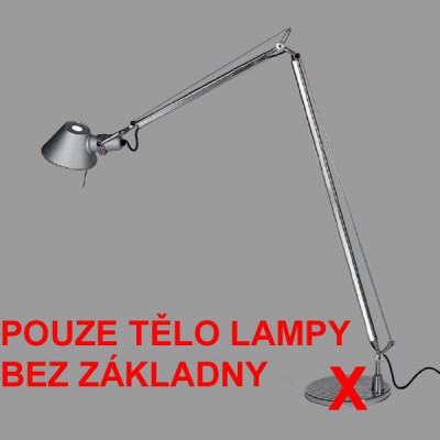 TOLOMEO LETTURA Stolní lampa, základna hliník, povrch leštěný hliník, klobouk matný hliník, nebo celá černá, 1x70W, E27, 230V, IP20, dvě ramena l=800mm+550mm !! omezený sklon ramene l=800mm max 15°, BEZ ZÁKLADNY