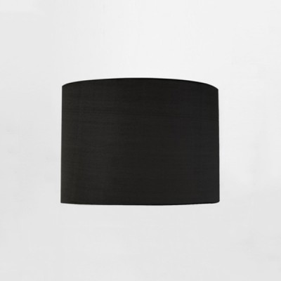 DRUM 200 Stínítko pro nástěnné svítidla, materiál textil, povrch vnější černá, vnitřní bílá, difuzory plast opál, E27/ES, rozměry d=200mm, h=160mm, POUZE STÍNÍTKO BEZ ZÁKLADNY