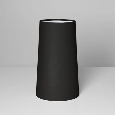 CONE Stínítko pro nástěnné svítidlo, materiál textil, povrch černá, vnitřní bílá, E27/ES, rozměry h=240mm, d=140mm, POUZE STÍNÍTKO BEZ ZÁKLADNY