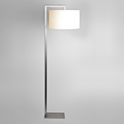 RAVELLO Stojací lampa, svítidlo na horní úchyt, základna kov, povrch nikl mat, pro žárovku 60W, E27, 230V, IP20, tř.2, rozměry 420x1585x485mm, vypínač na kabelu, STÍNÍTKO SAMOSTATNĚ