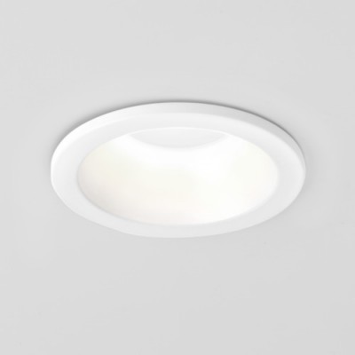BAKSANIT 50W GU10 IP65 KRUH Stropní, podhledové svítidlo, materiál kov, povrch bílá, pro žárovku 50W, GU10, 230V, IP65, tř.2, rozměry d=95mm, h=92mm
