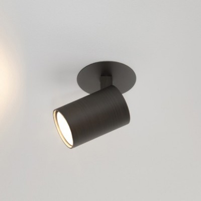 ASCOLI Stropní vestavné bodové svítidlo, nastavitelný směr svícení, materiál kov, povrch bronzová, pro žárovku 1x50W, GU10 ES50, 230V, IP20, tř.1, rozměry 90x130mm;