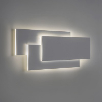 EDGE LED Nástěnné svítidlo, tři podsvícené základny, materiál kov, povrch bílá, LED 12,8W, teplá 3000K, 396lm, Ra80, 700mA, IP20, tř.1, rozměry 562x206x54mm, BEZ trafa