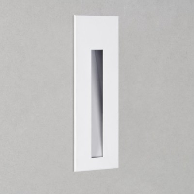 BORGO 43 Vestavné svítidlo do stěny, těleso kov, povrch bílá, kapsa bílá, LED 1W, teplá 3000K, 27lm, Ra80, 350mA, do koupelny IP65, tř.3, 133x48x78mm, vč. montážního boxu, svítí dolů