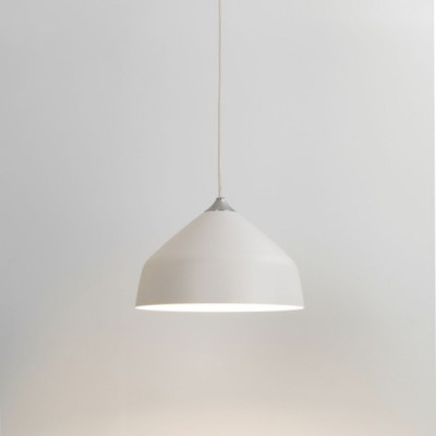 LEVEL S 42W E27 Závěsné svítidlo lustr, těleso kov, stínítko povrch bílá, vnitřní bílá, detaily chrom lesk, pro žárovku 1x42W, E27 A60, A60, 230V, IP20, tř.2, stínítko d=300mm, h=200mm, závěs l=2055mm, lze z
