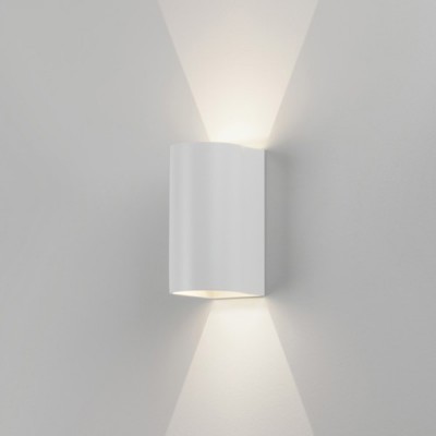 DUNBAR LED Nástěnné venkovní svítidlo, materiál kov, povrch vnějsí bílá, vntřní bílá, LED 2x3W, teplá 3000K, 134lm, Ra80, 230V, IP65, tř.1, rozměry 160x100x80mm, svítí nahoru/dolů, vč. trafa