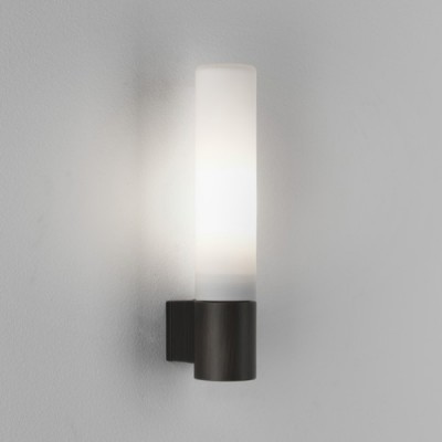 BARI Nástěnné svítidlo, základna kov, povrch bronz, difuzor sklo opál, pro žárovku 40W, G9, 230V, do koupelny IP44, tř.2, rozměry h=205mm, l=60mm