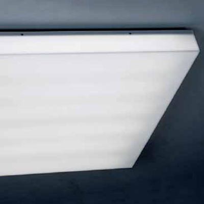 AQUARO A Stropní svítidlo, základna nerez, difuzor plexi opál bílá, pro zářivku 6x39W/8x54W, G5/T5, 230V, IP20, rozměry dle typu