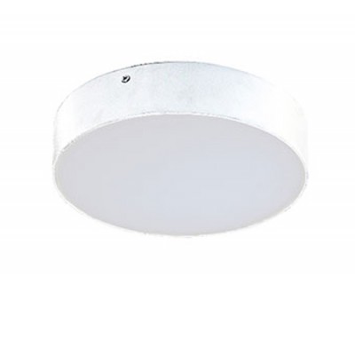 MONZA II R Stropní, přisazené svítidlo, těleso hliník, povrch bílá, difuzor plast opál, LED 36W, 3500lm, neutrální 4000K, 230V, IP20, rozměry d=300mm, h=55mm.