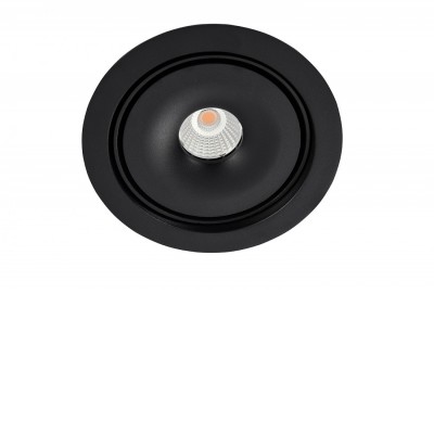 TORONTO Stropní podhledové bodové svítidlo, výklopné +-90° a otočné 360°, těleso kov, povrch bílá/černá, LED 15W, 1020lm, teplá 3000K, 230V, IP20, rozměry d=170mm, h=58mm.