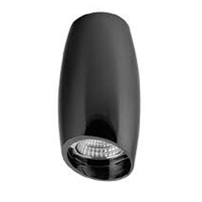 VASKO Stropní přisazené bodové svítidlo, materiál hliník, povrch černá, pro žárovku 1x50W, GU10, 230V, IP20, tř.1, rozměry d=70mm, h=140mm.