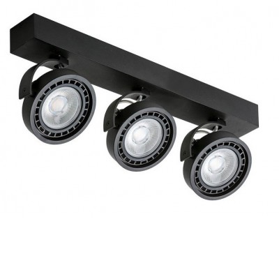 HOVE C 3x50W GU10 ES111 Stropní nebo nástěnné bodové svítidlo, nastavitelný směr svícení, materiál hliník, povrch bílá/černá, pro žárovku 3x50W, GU10 ES111, 230V, IP20, tř.1, rozměry 500x190x60mm.