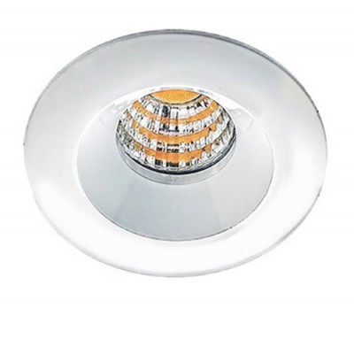 SHREWS, LED 3W Podhledové bodové komínkové svítidlo, materiál hliník, povrch bílá, LED 3W, teplá 3000K, nebo neutrální 4000K, 230V, IP20, rozměry d=48mm, h=30mm.
