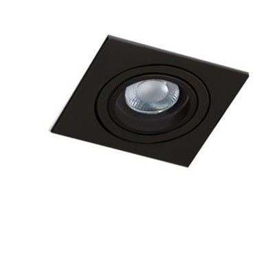 ABSUM SQ 1x50W, GU10 Stropní, podhledové, bodové, svítidlo, čtvercové, výklopné +-45°, těleso hliník, povrch černá/bílá/zlatá, pro žárovku 1x50W, GU10, 230V, IP20, rozměry 95x95mm, h=26mm.
