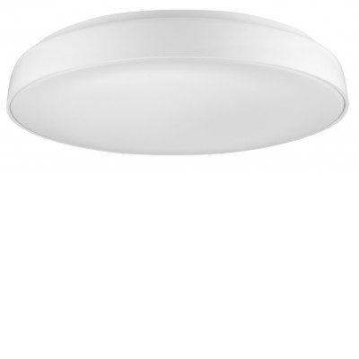 CORTONA Stropní, přisazené svítidlo, těleso kov, povrch bílá, difuzor plast opál, LED 50W, 3600lm, neutrální 4000K, 230V, IP20, rozměry d=550mm, h=90mm.