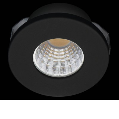 ROYALES R Stropní podhledové bodové svítidlo, těleso hliník, povrch černá, LED 5W, 425lm, teplá 3000K/neutrální 4000K, rozměry d=40mm, h=28mm.