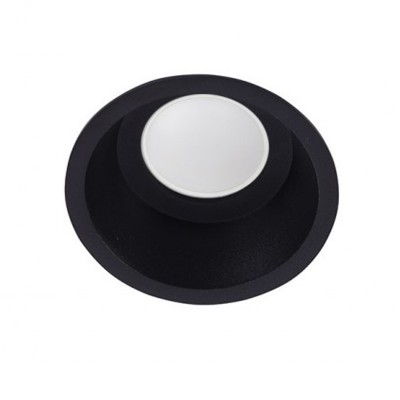ITAKA Stropní podhledové bodové svítidlo, kruhové, těleso kov, povrch černá, pro žárovku 1x50W, GU10, 230V, IP20, rozměry d=84mm, h=48mm.