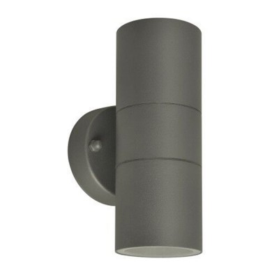 AMIGDA 2x35W, GU10 Nástěnné venkovní svítidlo, těleso kov, povrch tmavě šedá, pro žárovku 2x35W, GU10, 230V, IP44, rozměry d=60mm, h=160mm, svítí nahoru/dolů.