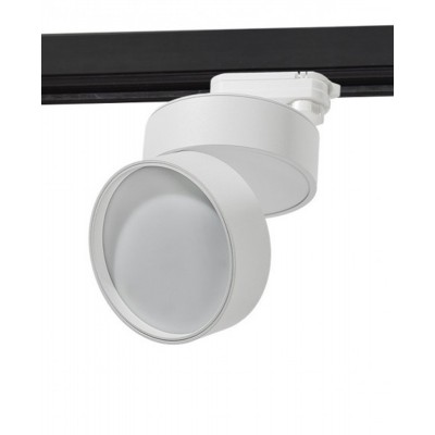 ARCEO TR 12W Svítidlo do lišty, výklopné, materiál kov, povrch bílá, dif plast opál, LED 12W, 1000lm, teplá 3000K, vyzař. úhel 120°, 230V, IP20, tř.1, rozměry d=85mm, h=130mm.