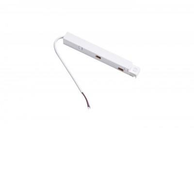 AYLO TRACK 48V Napájecí konektor pro externí napájecí zdroj, pro magnetický systém, těleso kov, povrch bílá, 48V, rozměry 145x15x17mm.