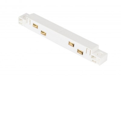 ALFA Vkládací, spojovací konektor pro napájení magnetického systému osvětlení, materiál kov, bílý, 48V, IP20,  rozměry 142x17x19mm.