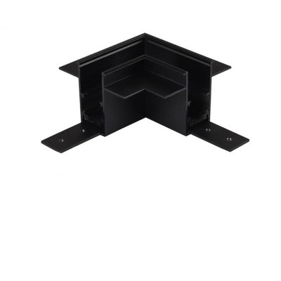 AYLO II CTH90 48V Rohová L spojka 90°, horizontální odbočení, vestavného magnetického systému, pro kolejnice velikosti 52mm, materiál hliník, povrch černá, 48V, výška 27mm.