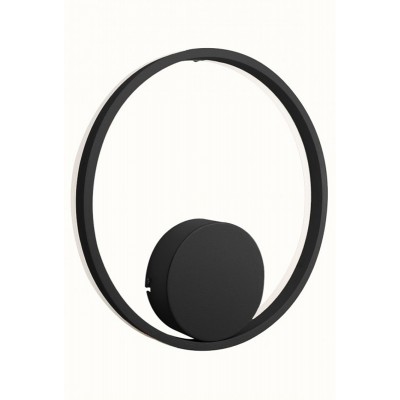 BACULU WL 28W Nástěnné svítidlo, těleso kov, povrch bílá/černá/zlatá, difuzor plast opál, LED 28W, 2200lm, teplá 3000K, 230V, IP20, rozměry d=400mm, h=42mm.