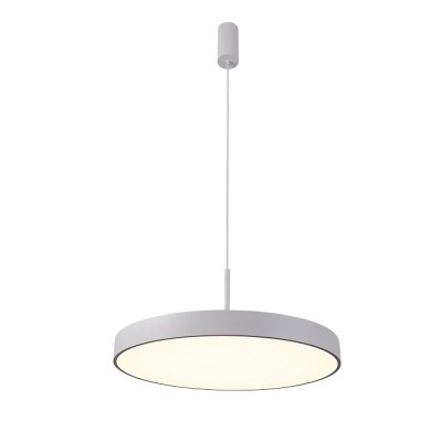 BAVARIA HL 30W, CCT, DIMM Závěsné svítidlo, hliník. povrch bílá, dif plast opál, LED 30W, přepínačem CCT nast. teplota teplá 3000K- denní 6500K, stmív. dálk. ovl., d=400mm, h=55mm, vč. závěs lanka l=1500mm, lze zkrátit.