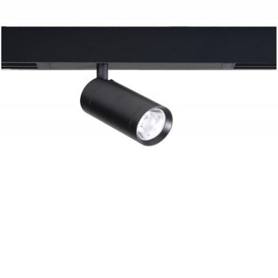 BISU 10W/20W, CCT-BT, 230V, 230V Bodové svítidlo, do magnetického systému, těleso kov, povrch černá, LED 10W, 20W  smart TUYA Bluetooth stmívatelné, CCT nastav. teplota teplá 3000K-denní 6000K, vyzař. úhel 24°, 230V, IP20, rozměry dle typu.
