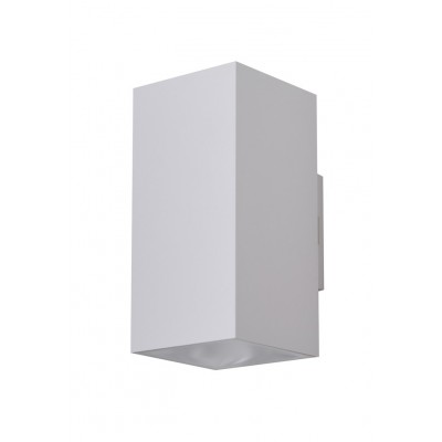 GARO WL SQ 18W, IP65 Nástěnné venkovní svítidlo, těleso kov, povrch bílá, LED 18W, 1600lm, teplá 3000K, Ra80, 230V, IP65, tř.1, rozměry 78x116x100mm, svítí nahoru/dolů.