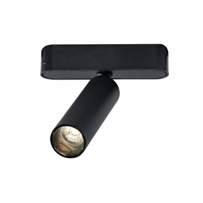 BONA TR 7W/12W, 48V Bodové svítidlo do magnetického systému, nastav. směr svícení, těleso kov, povrch černá, dif plast opál, LED 7W/12W, teplá 3000K/neutrální 4000K, vyzař. úhel 24°, 48V, IP20, rozměry dle typu.