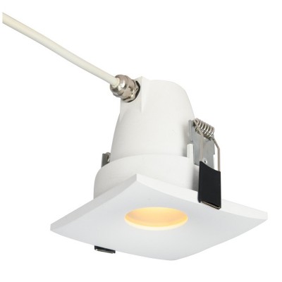 ROMOLO Venkovní podhledové svítidlo, kruhové, těleso hliník, povrch bílá, pro žárovku 1x50W, GU10, 230V, IP65, rozměry 100x100x98mm.