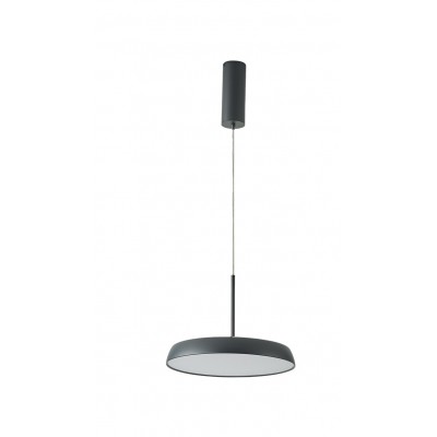 LOTRIX HL 12W Závěsné svítidlo, základna hliník, povrch černá/bílá/béžová, difuzor sklo opál, LED 12W, 960lm, teplá 3000K, 230V, IP20, rozměry d=150mm, vč. závěs kabelu l=2000mm, lze zkrátit