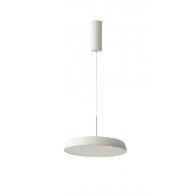 LOTRIX HL 12W Závěsné svítidlo, základna hliník, povrch bílá, difuzor sklo opál, LED 12W, 960lm, teplá 3000K, 230V, IP20, rozměry d=150mm, vč. závěs kabelu l=2000mm, lze zkrátit