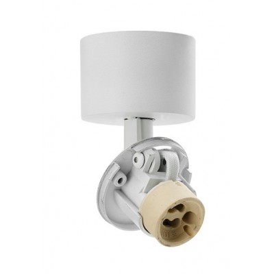 REKOM BASE S 10W, GU10 Základna bodového svítidla nastavitelný směr svícení, povrch bílá, pro žárovku 1x10W, GU10 ES50, 230V, IP20, d=55mm, krycí váleček SAMOSTATNĚ