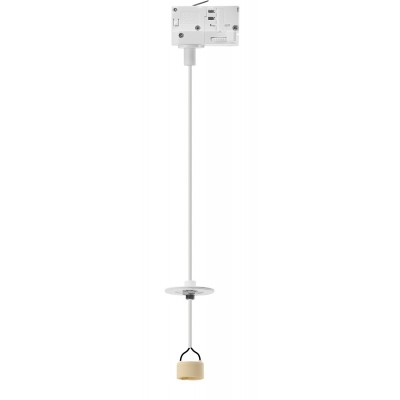 REKOM BASE S 1x10W, 3F track Závěs svítidla, základna kov, bílá, pro žárovku 1x10W, GU10ES50, 230V, IP20, d=57mm, h=1600mm, vč 3F adaptéru NORDIC ALUMINIUM, krycí váleček SAMOSTATNĚ