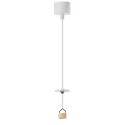 REKOM BASE S 10W GU10 Závěs svítidla, základna kov, bílá, pro žárovku 1x10W, GU10ES50, 230V, IP20, d=57mm, h=1600mm