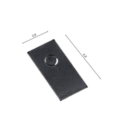 AYLO koncovka Koncovka profilu, těleso plast černá, rozměry 52x26mm.