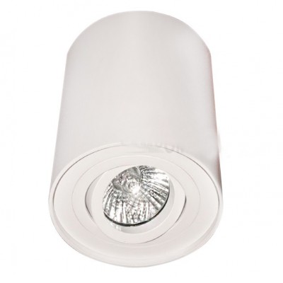 BOSSE, 1x50W, GU10 Stropní, přisazené, bodové svítidlo, těleso hliník, povrch bílá, výklopný světelný zdroj +-25°, pro žárovku 1x50W, GU10 ES50, 230V, IP20,rozměry: d=96mm,h=120mm,