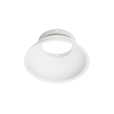 ROMAS R Rámeček kulatý pro svítidlo, materiál hliník, barva bílá, d=90mm, h=40mm, základna SAMOSTATNĚ