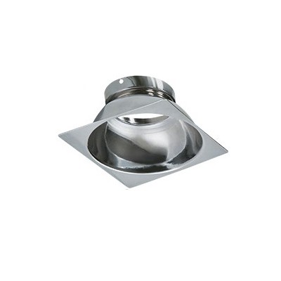 BOKO R Rámeček čtvercový pro svítidlo, materiál hliník, barva chrom, d=90mm, h=40mm, základna SAMOSTATNĚ