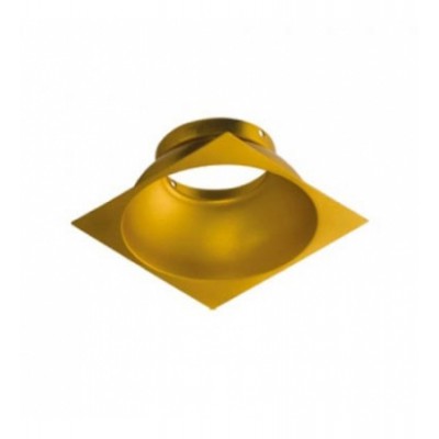 HUGO R Rámeček čtvercový pro svítidlo, materiál hliník, barva zlatá, d=90mm, h=40mm, základna SAMOSTATNĚ