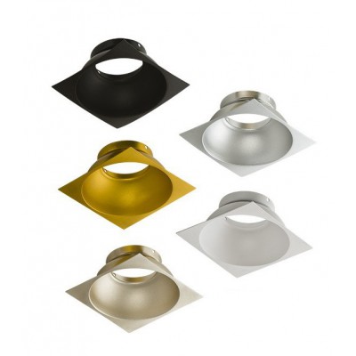 HUGO R Rámeček čtvercový pro svítidlo, materiál hliník, barva dle typu, d=90mm, h=40mm, základna SAMOSTATNĚ