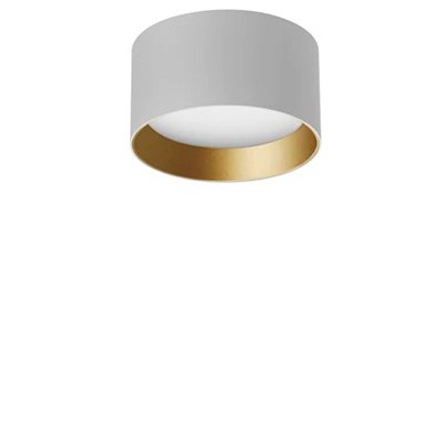 CD ASTONE LED 15W Stropní svítidlo, těleso hlíník, povrch bílá, komínek zlatá mat, LED 15W, 1150lm, teplá 3000K, Ra80, 230V, IP20, d=140mm, h=70mm