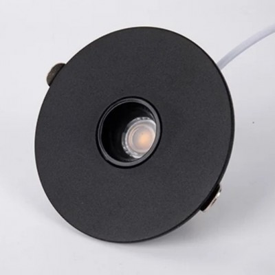 PINY LED 5W Podhledové bodové svítidlo, těleso hliník, povrch černá, komínek černá, LED 5W, 500lm, neutrální 4000K, vyzařovací úhel 8°, Ra80, 230V, IP20, d=93mm, h=38mm
