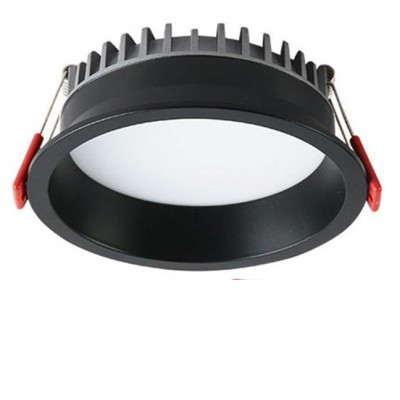 DL-XA LED 7W Podhledové svítidlo, těleso hliník, povrch černá, difuzor opál, LED 7W, 700lm, teplá 3000K, Ra80, 230V, IP20, d=85mm, h=49mm