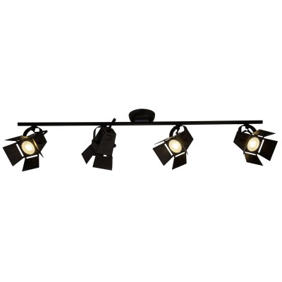 VONTI 4X5W LED Přisazené, bodové, svítidlo, nastavitelný směr svícení, clonící klapky, materiál kov, povrch černá, LED 4x5W, 4x380lm, teplá 3000K, 230V, IP20, tř.1, rozměry 165x840x190mm